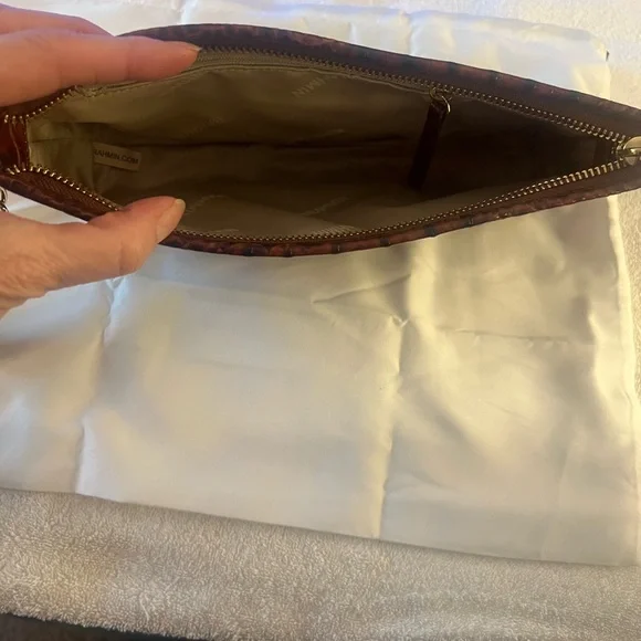 Brahmin Kayla Pecan Melbourne Wristlet Clutch - Picture 7 of 8